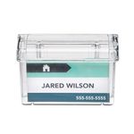 Announce Outdoor Grab a Card Business Card Holder Wall Mounted Crystal Clear AA10449