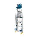 Werner Workstation 4 Tread Stepladder Twin Handrails Blue 7050418L