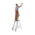 Werner Workstation 5 Tread Stepladder Twin Handrails Blue 7050518L