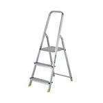 Werner 3 Tread Stepladder with High Handrail Aluminium 7400318L