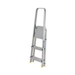 Werner 3 Tread Stepladder with High Handrail Aluminium 7400318L
