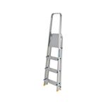 Werner 4 Tread Stepladder with High Handrail Aluminium 7400418L
