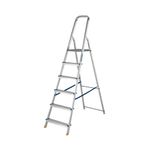 Werner 6 Tread Stepladder with High Handrail Aluminium 7400618L