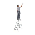 Werner 6 Tread Stepladder with High Handrail Aluminium 7400618L