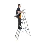 Werner 7 Tread Stepladder with High Handrail Aluminium 7400718L