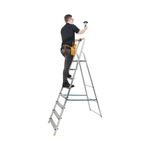 Werner 8 Tread Stepladder with High Handrail Aluminium 7400818L