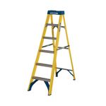 Werner 6 Tread Fibreglass Swingback Stepladder Yellow/Black 7160618
