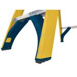 Werner 6 Tread Fibreglass Swingback Stepladder Yellow/Black 7160618