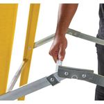Werner 6 Tread Fibreglass Swingback Stepladder Yellow/Black 7160618