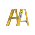 Werner 6 Tread Fibreglass Swingback Stepladder Yellow/Black 7160618