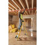 Werner 6 Tread Fibreglass Swingback Stepladder Yellow/Black 7160618