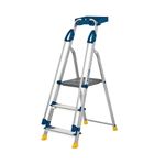 Werner Workstation 3 Tread Stepladder Twin Handrails Blue 7050318L