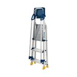 Werner Workstation 3 Tread Stepladder Twin Handrails Blue 7050318L
