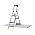 Werner AdjustaStep PRO 4 Tread Stepladder Blue 75076