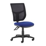 Altino mesh back PCB operator chair with no arms - blue