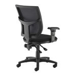 Altino mesh back PCB operator chair with adjustable arms - black