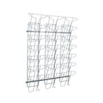 Alba Wall Mounted 7Tier 21-Pocket Literature Holder A4 Chrome DDFIL21M