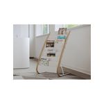 Alba Literature Floor Display 8x2 Compartments A4 Natural Wood Frame White Compartments DDEXPO8W BC
