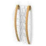 Alba Wall Display Unit 5 Compartments Natural Wood Frame White Compartments DDEXPOWALL BC