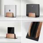 Alba Vertical Computer Stand Aluminium/Walnut ODSTAND W