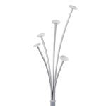Alba Festival High Capacity Coat Stand with Umbrella Holder 350x350x1870mm Silver/White PMFESTY2BC