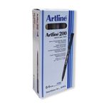 Artline 200 Fineliner Pen Fine Black Buy One Pack of 12 Pens Get One Pack of 12 Pens Free AR810511