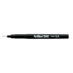 Artline 200 Fineliner Pen Fine Black (Pack of 12) A2001