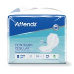 Attends Contours Sanitary Pads Size 8 Regular (Pack of 28) 201299