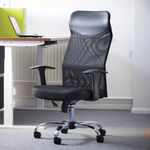 Aurora high back mesh operators chair - black