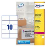Avery Weatherproof Shipping Label 10 Per Sheet (Pack of 250) L7992-25