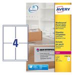 Avery Weatherproof Shipping Label 4 Per Sheet (Pack of 100) L7994-25