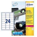 Avery Laser Label Heavy Duty 24 Per Sheet White (Pack of 480) L4773-20