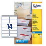 Avery Inkjet Address Labels 14 Per Sheet White (Pack of 350) J8163-25