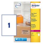 Avery Laser Parcel Label 1 Per Sheet Clear (Pack of 25) L7567-25