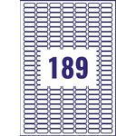 Avery Laser Mini Labels 25.4x10mm 189 per sheet White (Pack of 4725) L4731REV-25
