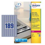 Avery Laser Label H/Duty 189 Per Sheet Silver (Pack of 3780) L6008-20