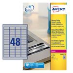 Avery Laser Label H/Duty 48 Per Sheet Silver (Pack of 960) L6009-20