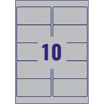 Avery Laser Label H-Duty 10 Per Sheet Silver (Pack of 200) L6012-20
