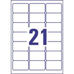 Avery Laser Label Recycled 21 Per Sheet Wht (Pack of 2100) LR7160-100