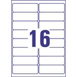 Avery Laser Labels Recycled 16 Per Sheet Wht (Pack of 1600) LR7162-100