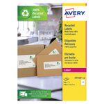 Avery Laser Labels Recycled 2 Per Sheet White (Pack of 200) LR7168-100