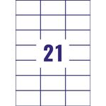 Avery Ultragrip Multipurpose Labels 70x42.3mm 21 Per Sheet White (Pack of 2100) 3652