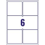 Avery Inkjet Label 99.1x93.1mm 6 Per Sheet Wht (Pack of 600) J8166-100
