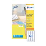 Avery Laser Mini Labels 45.7x25.4mm 40 Per Sheet White (Pack of 1000) L7654-25