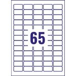 Avery Laser Mini Labels 38x21mm 65 Per Sheet Clear (Pack of 1625) L7551-25