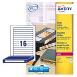 Avery Video Spine Label 145x17mm 16 Per Sheet White (Pack of 400) L7674-25