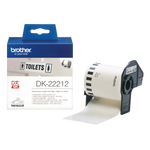 Brother Continuous Film Labelling Roll 62mm x 15.24m Black on White DK22212