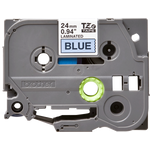 Brother P-Touch TZe Lam Tape Cassette 24mm x 8m Black on Blue Tape TZE551