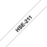 Brother HSe Heat Shrink Tube Tape Cassette 5.8mm x 1.5m Black on White HSe211