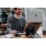 BakkerElkhuizen Ergo-Q Hybrid Pro Tablet/Laptop Stand Dark Grey BNEQHPDG